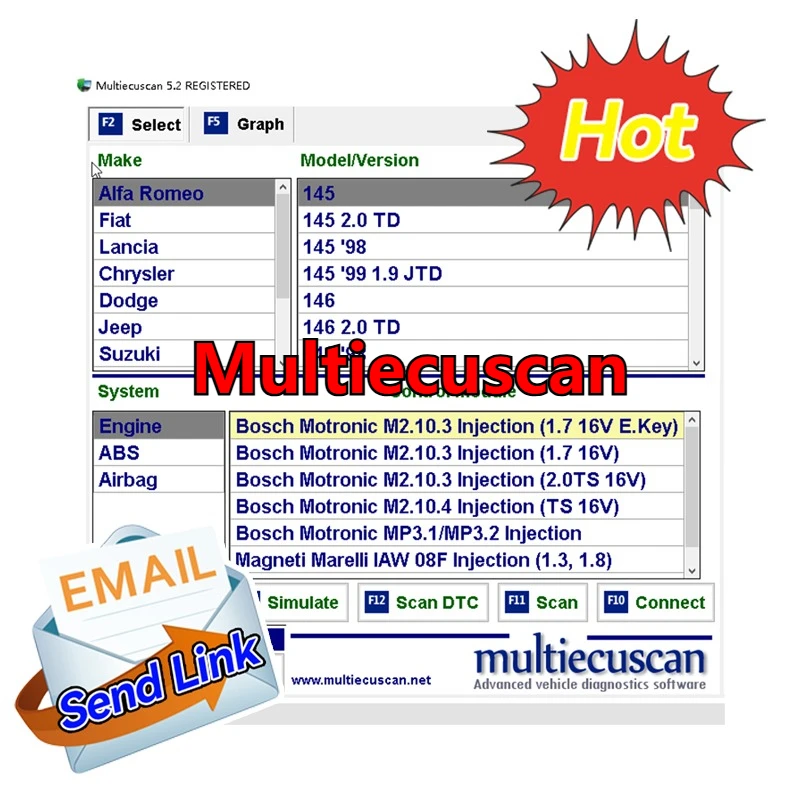 2025 Multiecuscan V5.2 Car Diagnostic Tool Software for Fiat/Chrysler/Jeep/Dodge/Suzuki – Compatible with ELM327/OBD II