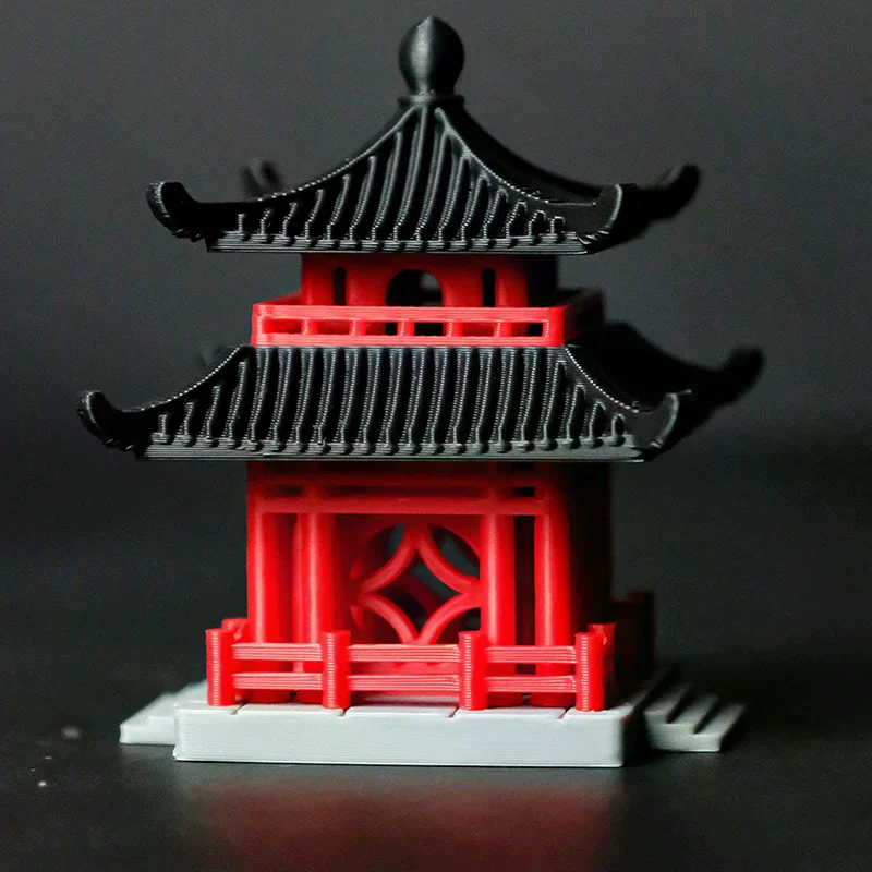 Chinese Pagoda Miniature Garden Decor Ancient Pavilion Model Rockery Bonsai Ornament Zen Aquarium Home Decoration Asian Gift