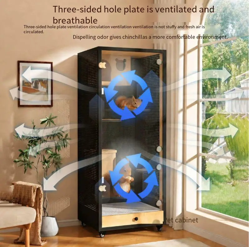 For Anti-gnawing ventilated ice nest household villa honey bag glider squirrel cage movable