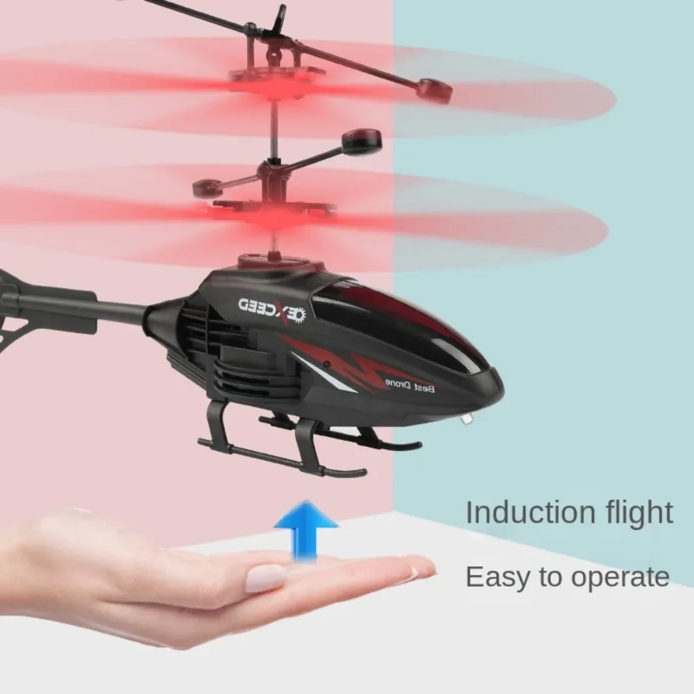 Hobbies Plástico Helicópteros RC Controle de Gesto Preto Avião de Controle Remoto Recarregável Mini Adultos