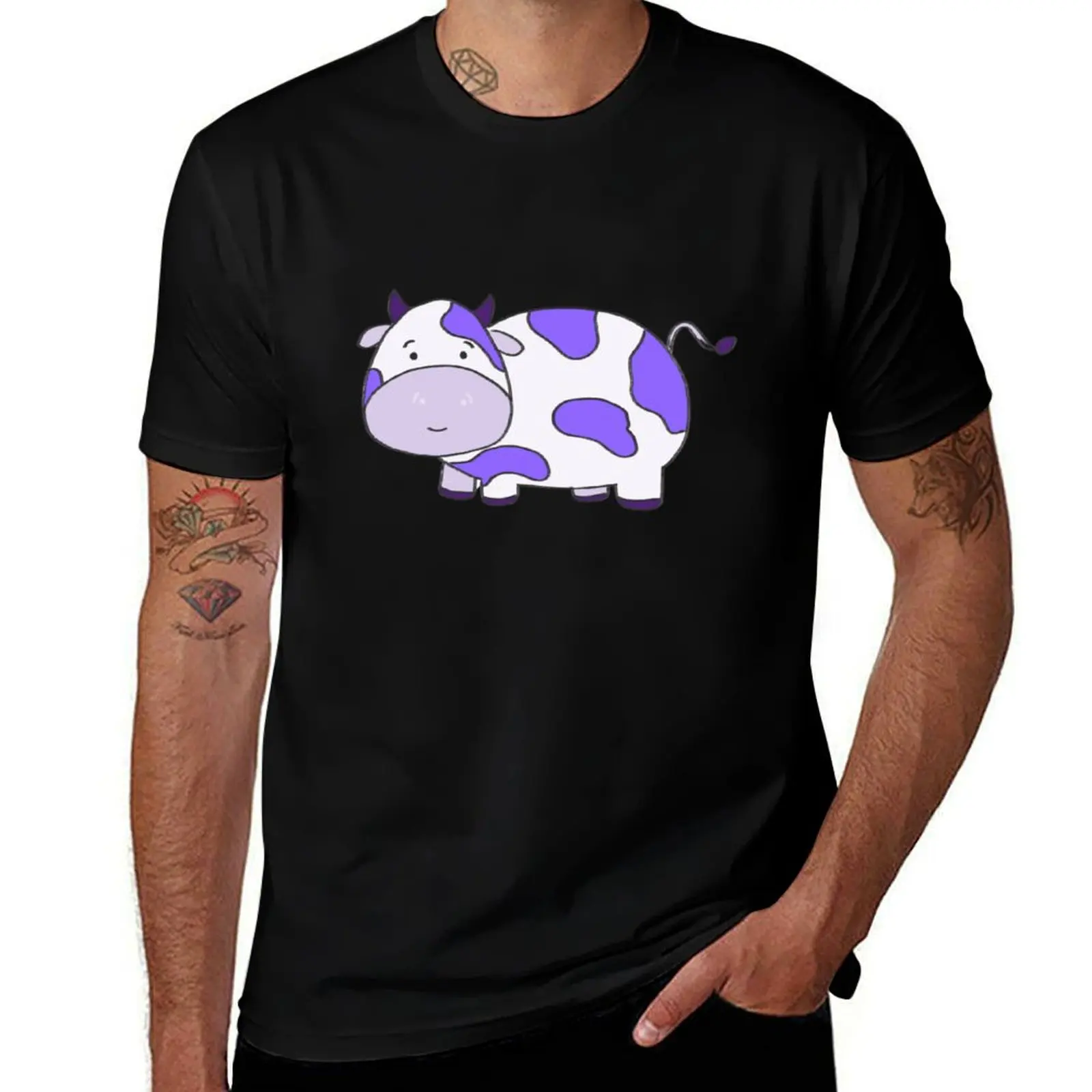 

Purple cow T-Shirt croswit shirt man anime tshirt heavyweights mens designer clothes