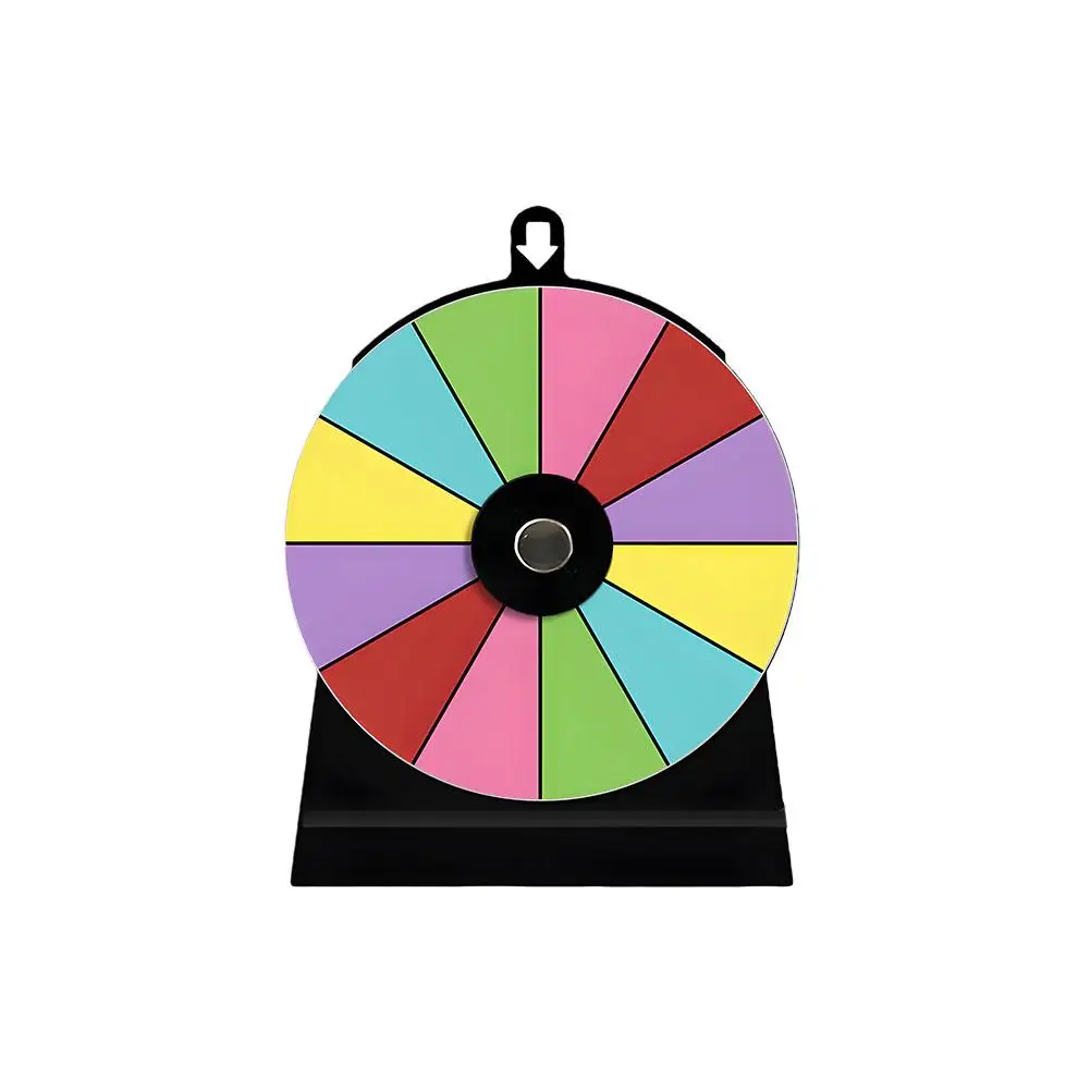 Premio Wheel Color Tabletop Roulette Spinner Fortune Spin con pennarello cancellabile a secco e gomma Win Game for Party