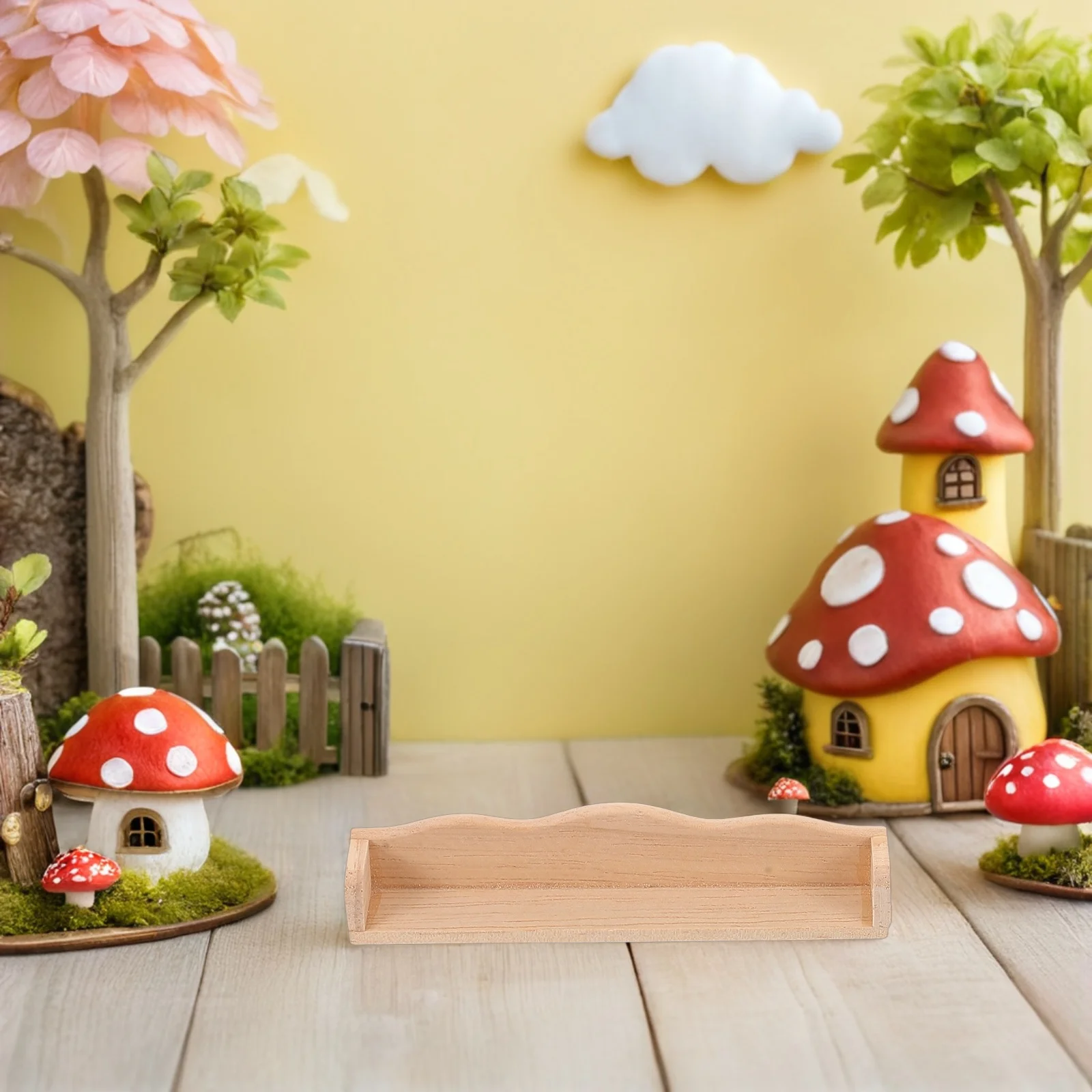 

4 Pcs Dollhouse Mini Furniture Bookshelf Miniature Display Wood for Shelves Cart