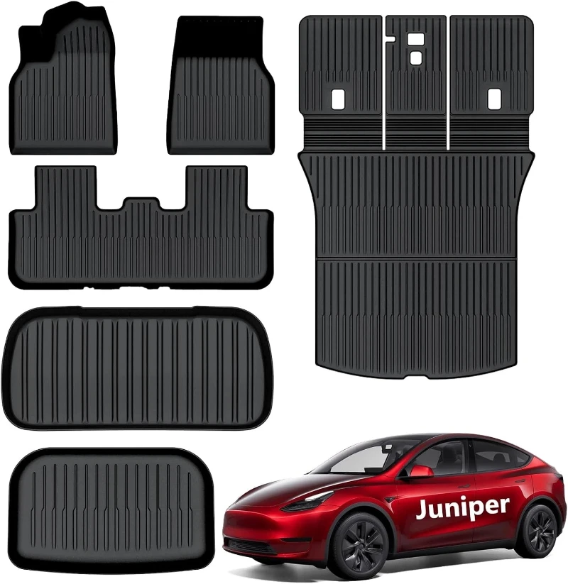 

Новые коврики для Tesla Model Y Juniper 2025 2026 TPE 3D, водонепроницаемые коврики для багажа, износостойкие подушечки для ног, коврики для багажника, аксессуары