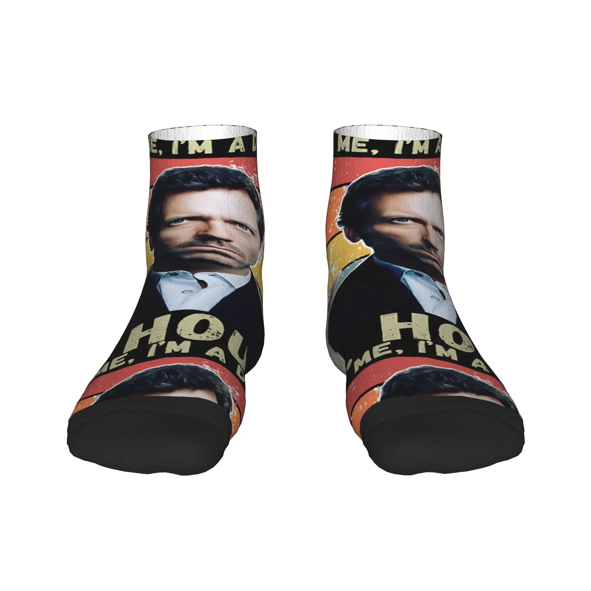Dr Gregory House Trust Me, Im a Doctor Socks  Leisure Ankle Socks Spring Anti Bacterial Men Comfort Soft Graphic Running Sock