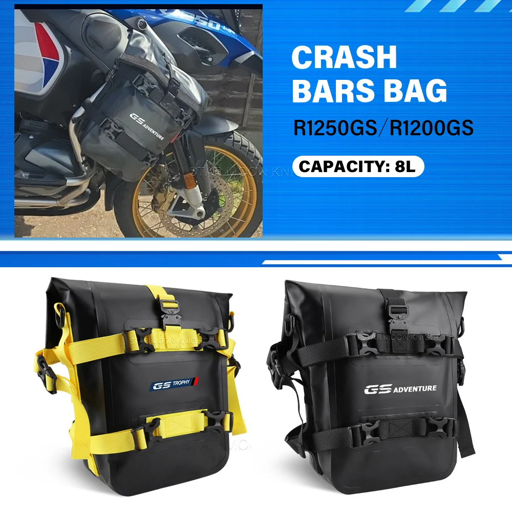 

For BMW R1250GS R1250 GSA R1200GS LC ADV R 1200 1250 GS TROPHY Motorcycle Frame Crash Bar Bags Waterproof 8L Side Bumpers Bag