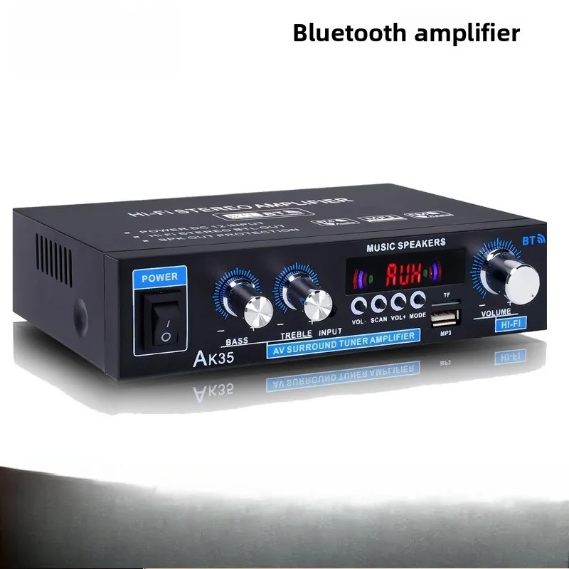 

Suitable for AK35 digital power amplifier Bluetooth U disk two-channel power amplifier family car karaoke