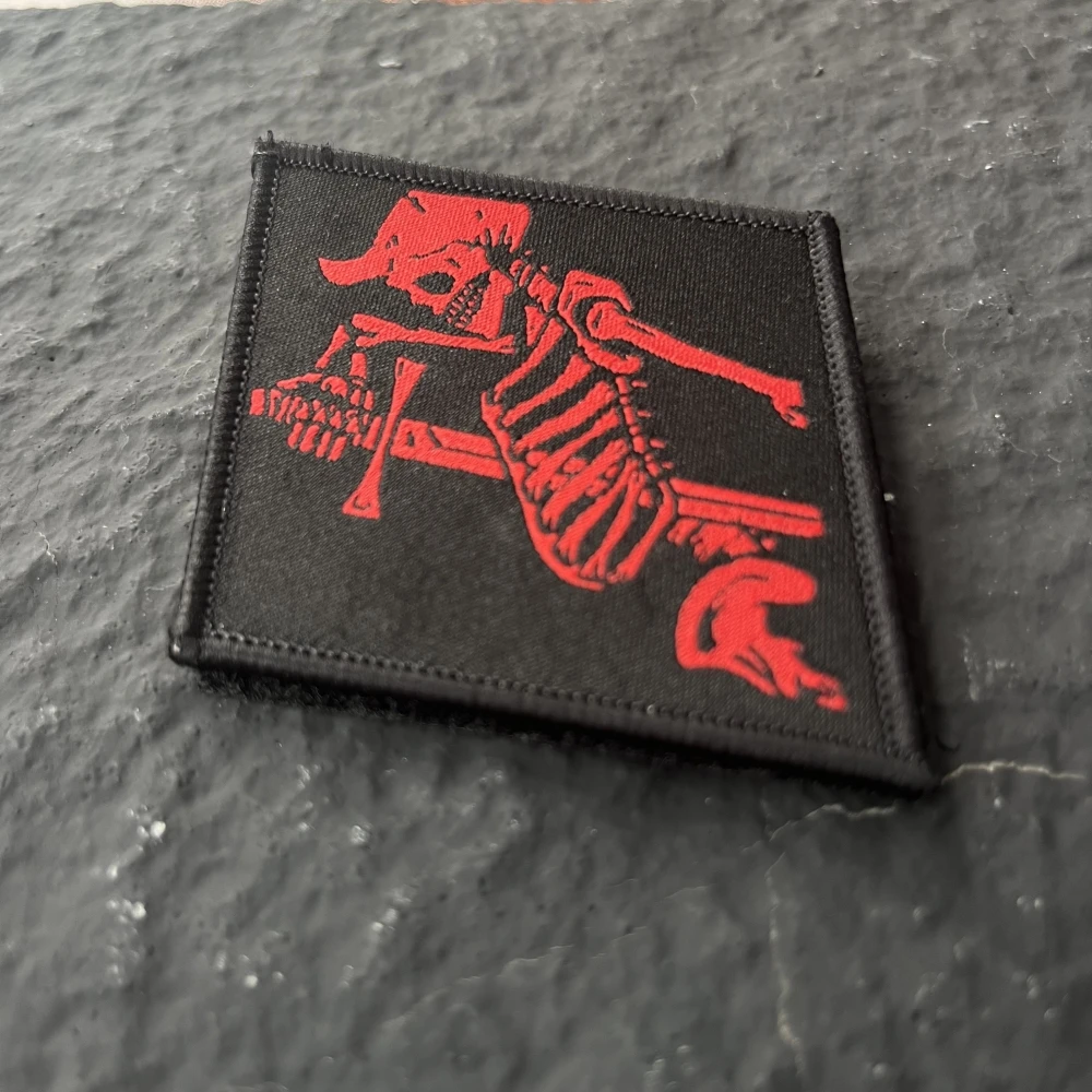 Task Force Doomer The Red Skeletal Patch TFD Morale Badge Tactical Armband Hook&Loop Patches Military Army Sticker for Backpack