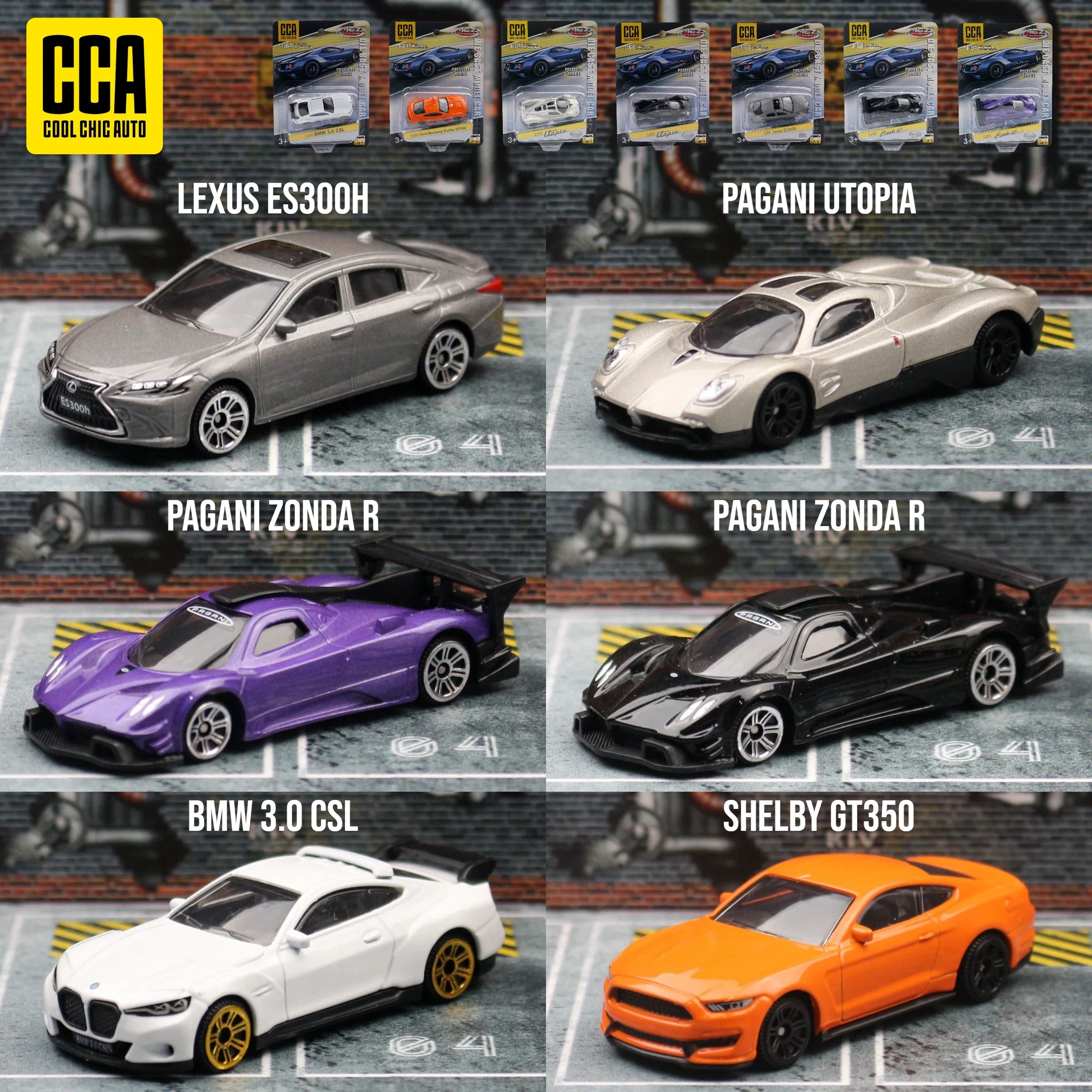 CCA Series GT3RS Shelby GT350 SVJ GRT Lexus Supra Alloy car model Classic collection toy gift