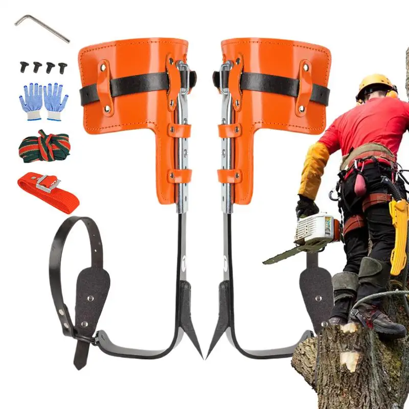 Climbing Tree Equipment Fruit Picking Height Adjustable Spurs Spikes Kit Climber Sports Working Tool Rustproof Workers Safety