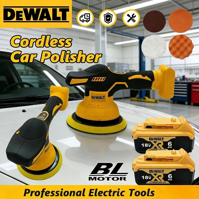 

Беспроводная полировальная машина Dewalt с 8 скоростями и цифровым дисплеем для авто, электрическая полировальная машина для воскования и полировки автомобилей, совместима с аккумуляторами 18В и 20В.