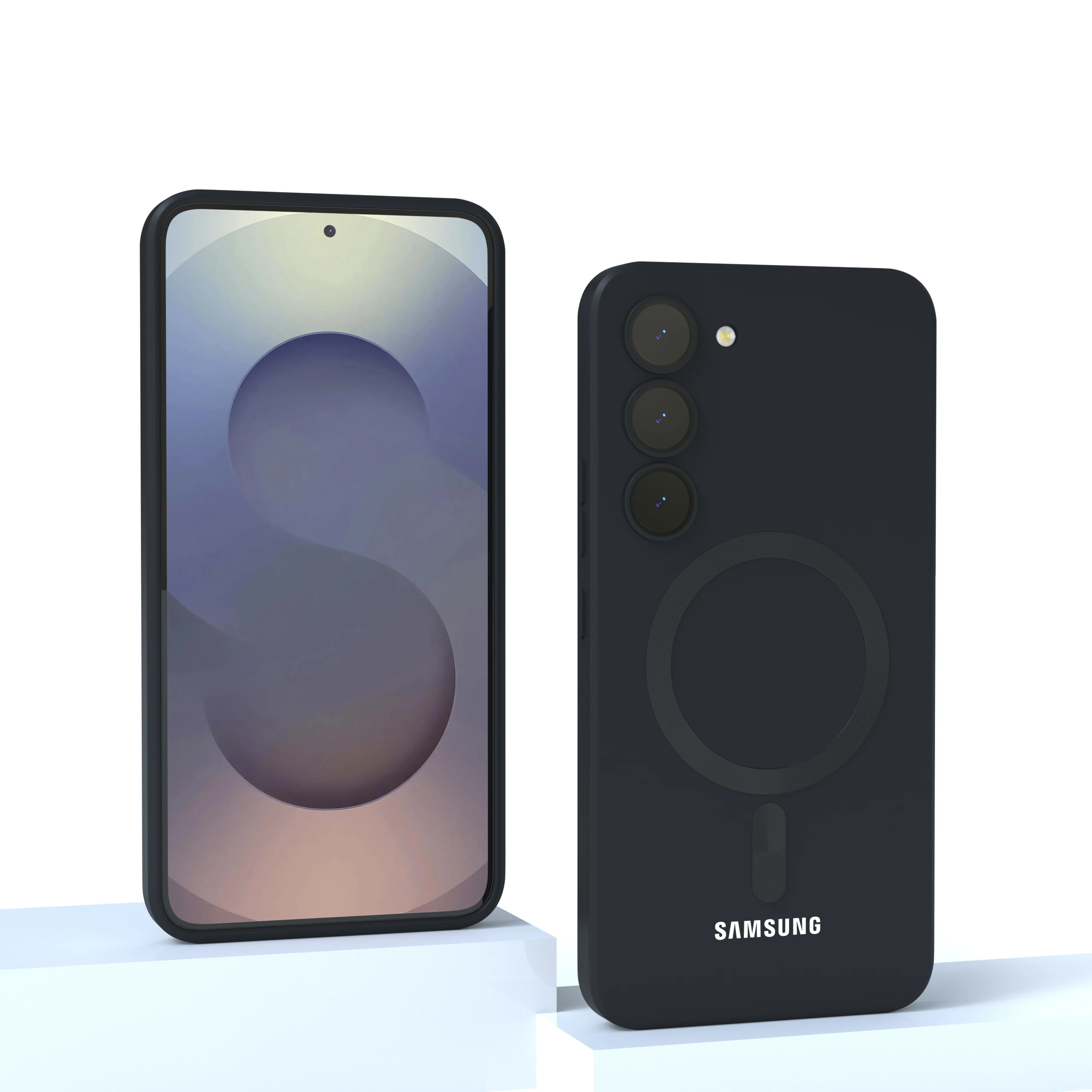 Für Samsung Galaxy magnetische Hülle S25 FE S25 S24 S23 S22 S21 S20 FE S25 Plus S25 Ultra magnetisches flüssiges Silikon stoßfestes Telefon