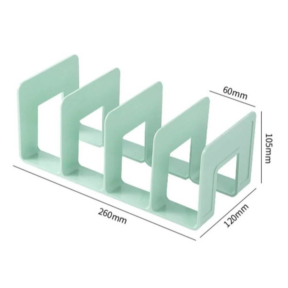 Durável Display Desktop Bookends, Economizar Espaço, Estante Resistente, File Sorter, Divisor Book Stand, Rack de armazenamento, 4 Grade