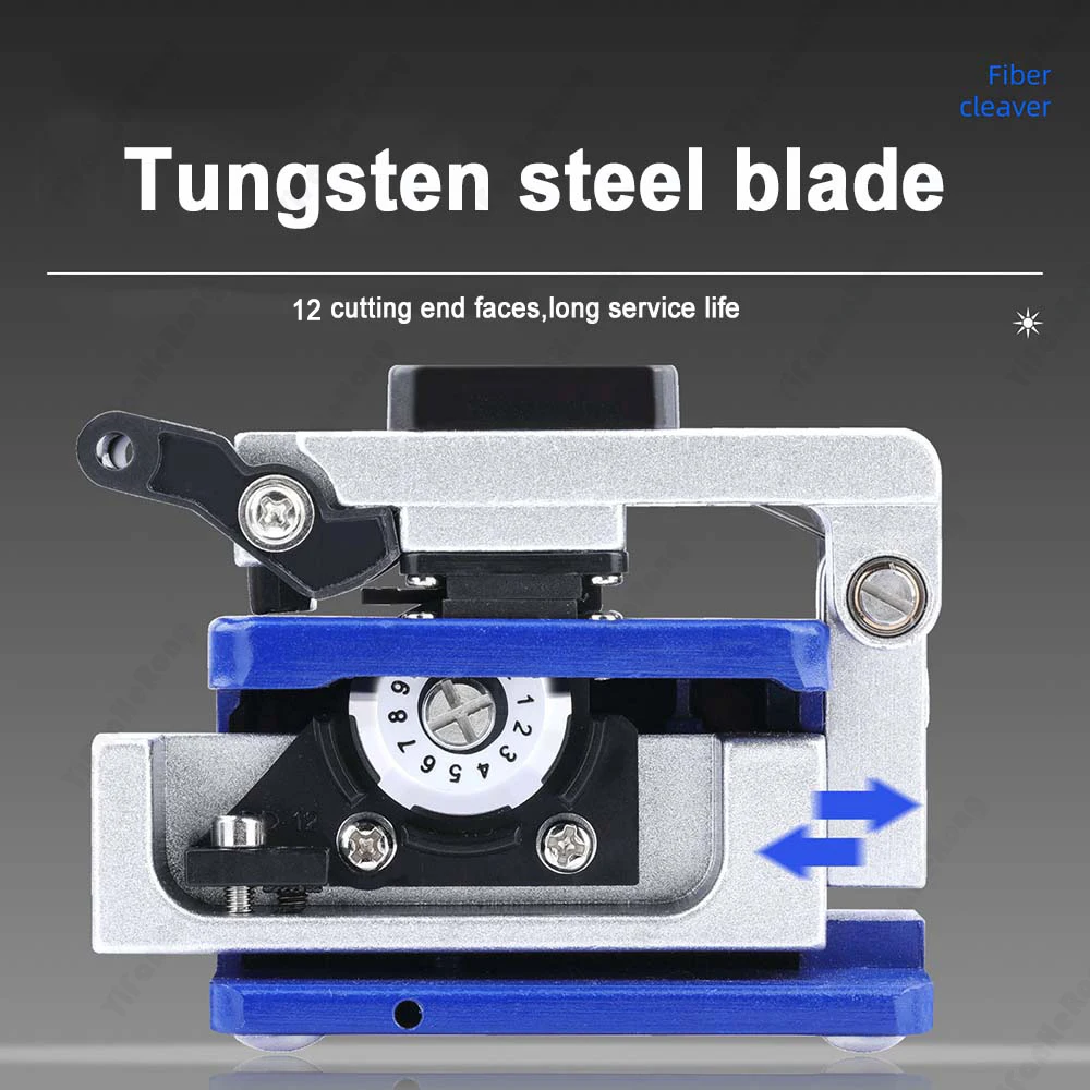 FC-6S Fiber Cleaver Tool Kit FTTH Fiber Optic Cable Cutter Knife Optical Fiber Cold Connection cutting Tool 16 Surface Blade