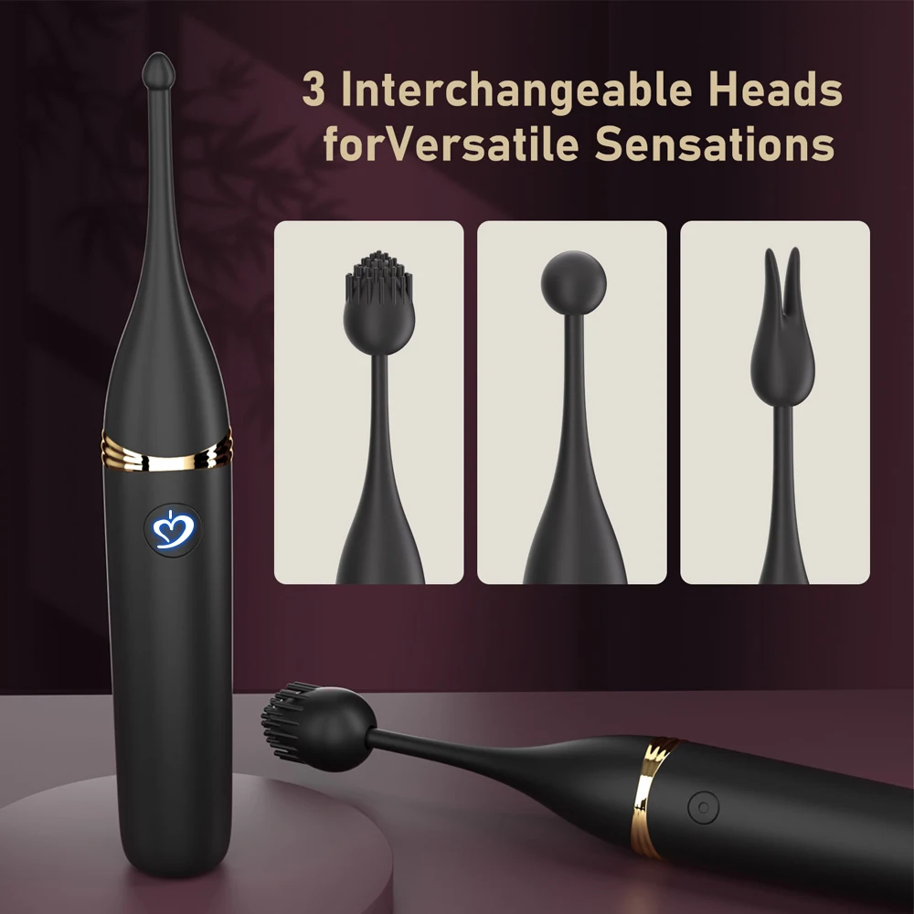 3-Head Replaceable G Spot Vibrator Powerful 10 Vibrating Clitoris Pussy Stimulator Masturbator Massage Adult Women Sex Toy view 3