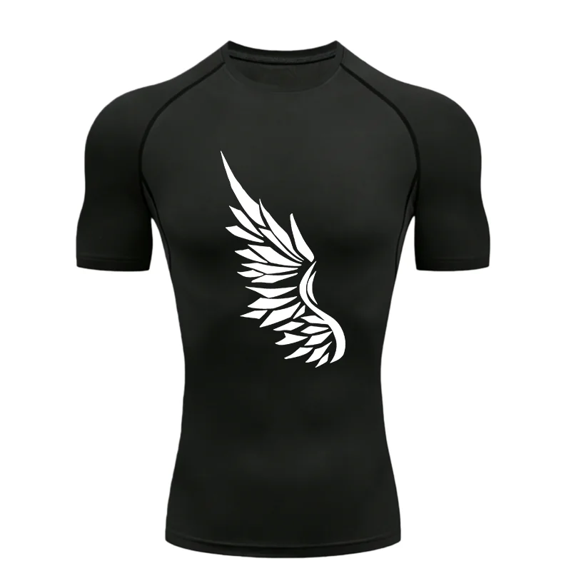 Wing Pattern 2026 Herren Sport-T-Shirt Training Fitness Kompressions-Workout-T-Shirt Rashguard Oberteil Kurzarm Athletik-T-Shirts
