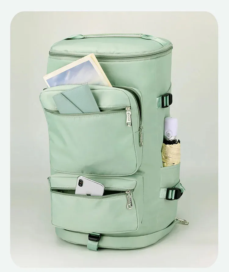 حقيبة ظهر عصرية وبسيطة للسفر بمساحة كبيرة مع حجرة أحذية مستقلة كاجوال متعددة الجيوب وحقيبة رحلة قصيرة #1