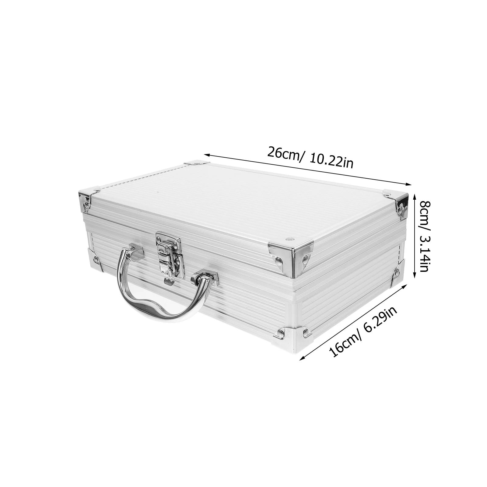 Aluminium Alloy Toolbox Lockable Portable Tools Case Multi-Functional Storage Organizer Carrying Box Aluminum Alloy Toolbox