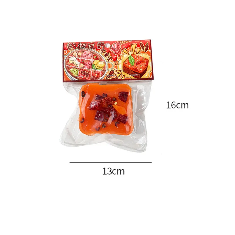 Simulation Mini Hot Pot Base Pinch Squeeze Toy Creative Soft Hot Pot Base Slow Rebound Decompression Toy Kids Stress Relief Toys