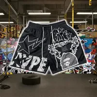 2025 Summer New Men's Quick-drying Sports Shorts Ape Casual Street Mesh Shorts Comfortable Casual Sports Y2K Street Shorts