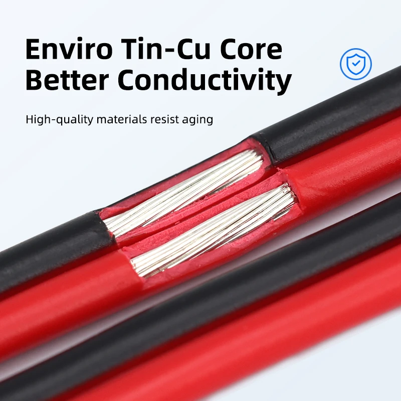 Flat Cable Fio Paralelo, Fios LED Strip, Branco e Preto, UL2468, 22AWG, 2Pin, 3Pin, 4Pin