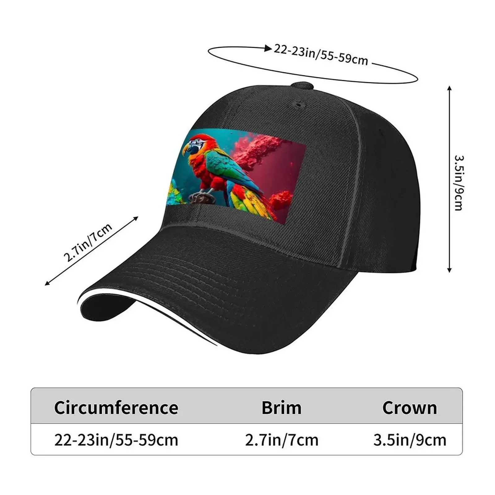 New Parrot Baseball Cap Luxury Brand Summer Hat Designer Hat Tactical Cap Women's Hats For The Sun Men's