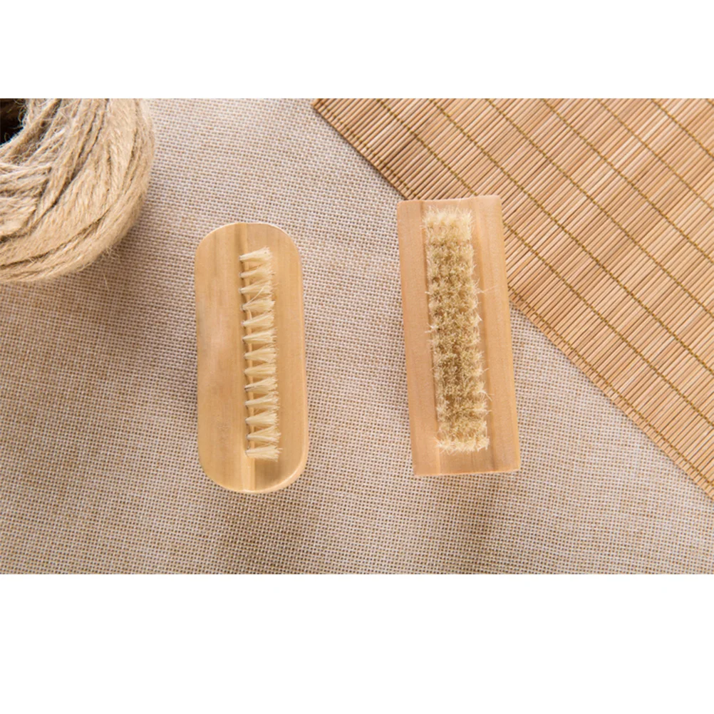 

5 Pcs Wood Cleaning Brush Pig Mane Bristles H Washing Nail Scrubbing Walnut Brush Polished Gentle Exfoliation Dry Skin Clean