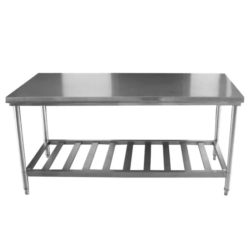 Stainless steel workbench single and double-layer packing table assembly line operation table experiment table