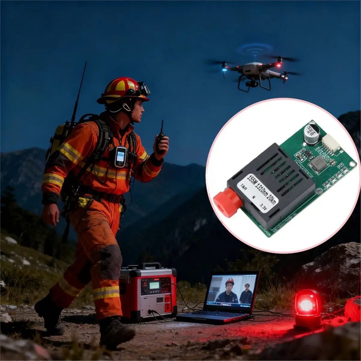 

Оптический приемопередающий модуль T19C 20 км TTL, 5.5-26В DC, для оптоволоконной связи дронов, передача сигнала на большие расстояния