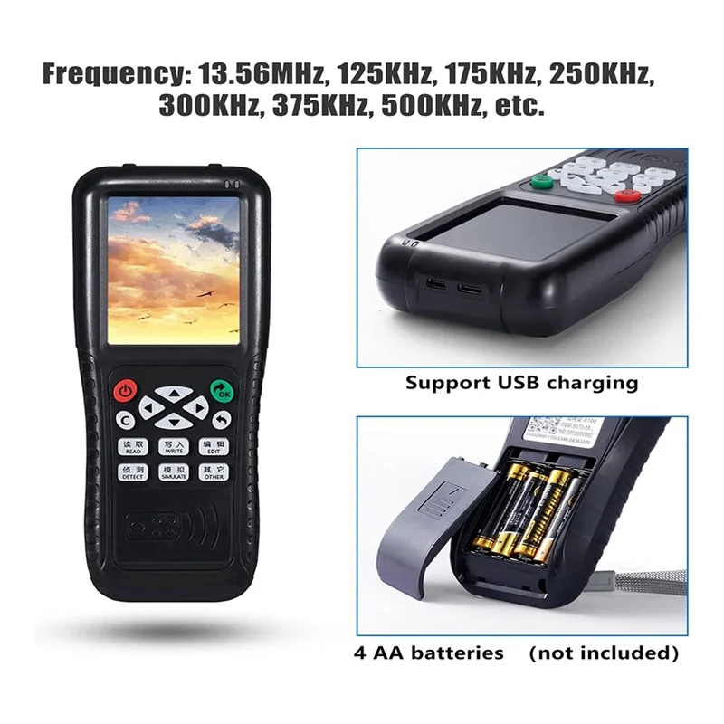 1 ensemble noir NFC RFID carte copieur lecteur écrivain NFC lecteur de carte à puce écrivain RFID copieur
