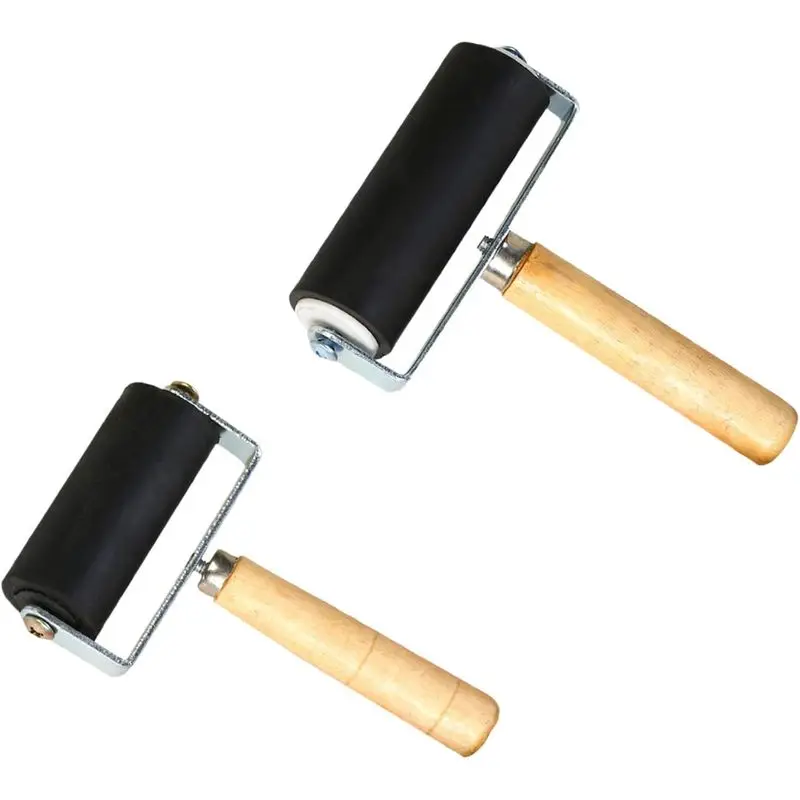 2Pcs Brayer Roller for Crafts, Brayer Roller, 10cm/6cm