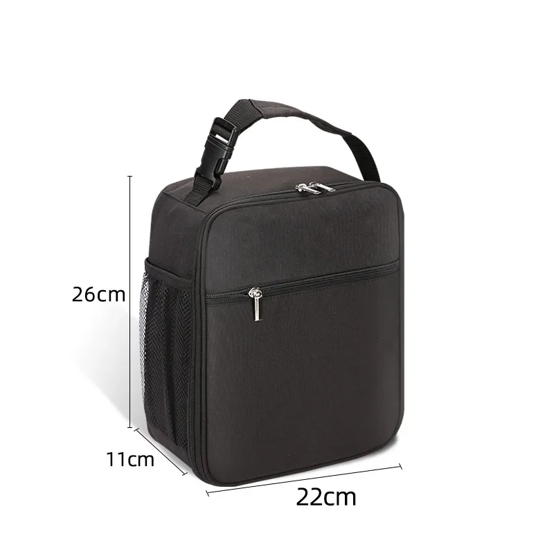 Vierkante Oxford Doek Thermische Lunch Tas Voor Vrouwen Grote Capaciteit Draagbare Aluminiumfolie Isolatiezak Waterdichte Picknick Handtas