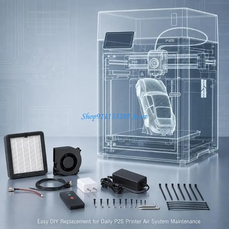 G88D 3D Printer Carbon Filter With Handheld Control and Mounting For P2S/X2D