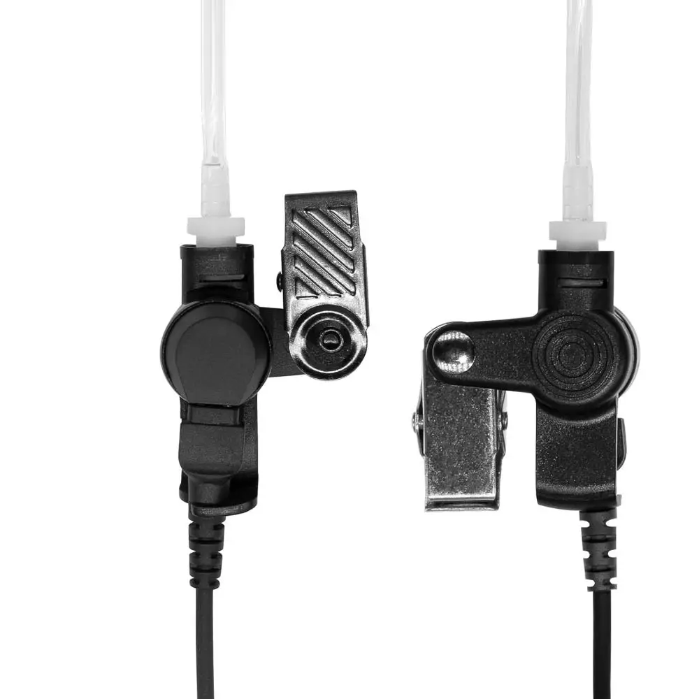 with Mic PTT 2 Way Radio Headset Surveillance 2 Pin Earpiece Acoustic Tube FBI Security for Motorola CP200 GP2000