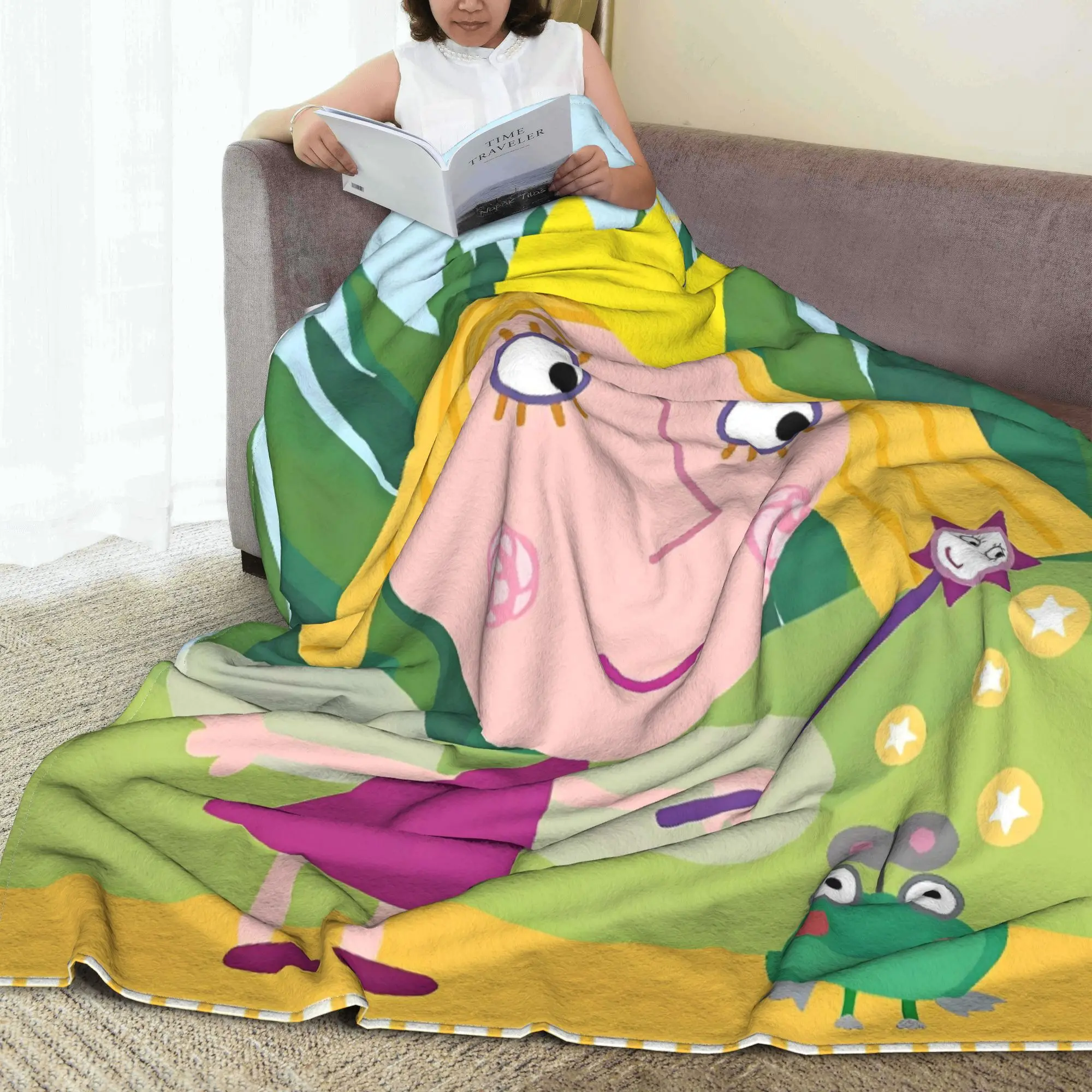 B-Ben And H-Holly Dreamy World Super Soft Blankets  Camping Plush Bedding Throws Couch Chair Flannel Bedspread Sofa Bed Cover
