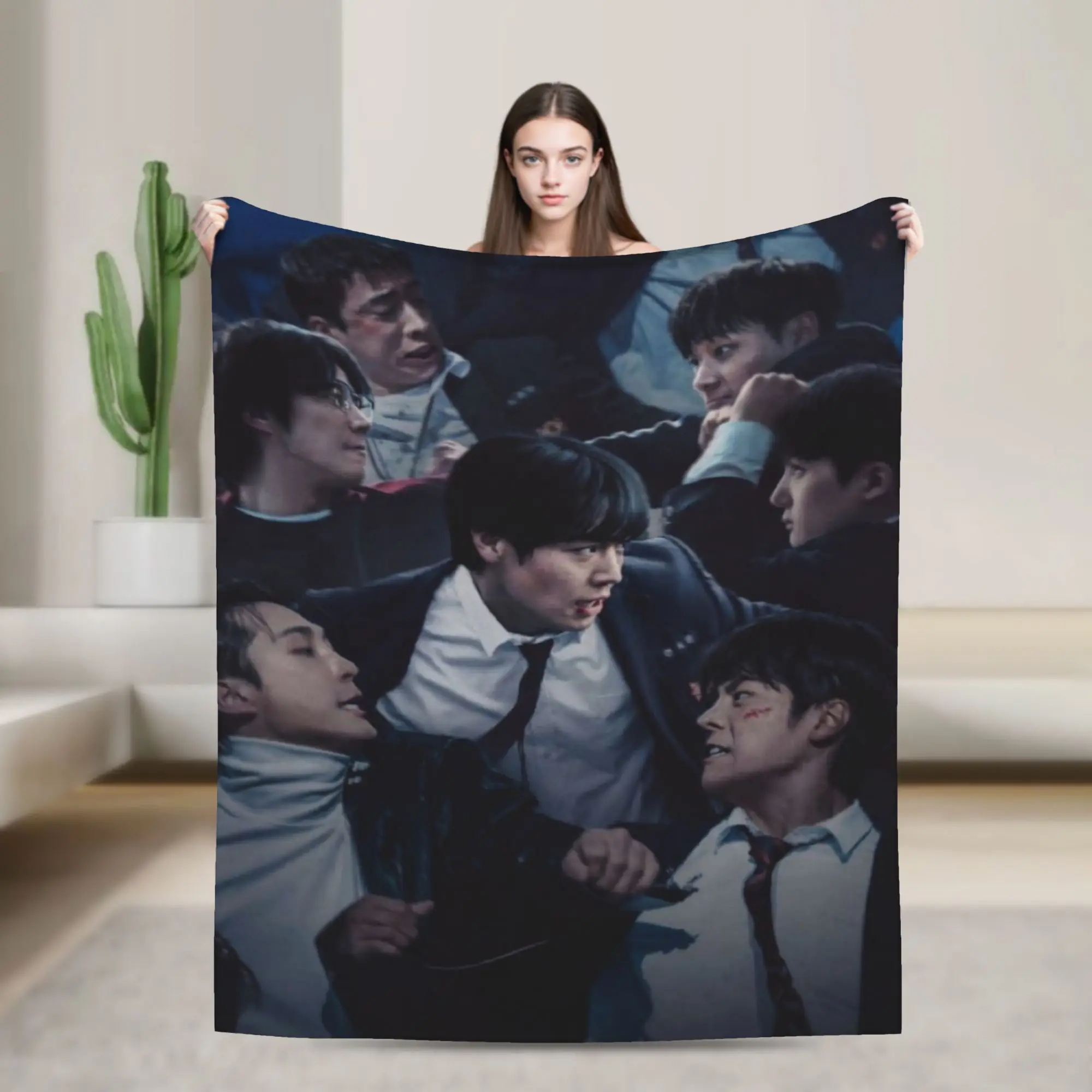 Hot Kdrama Weak Hero Class Blanket Quality Warm Soft  Bedding Throws Winter Child Couch Chair Sofa Bed Street Trend Bedspread