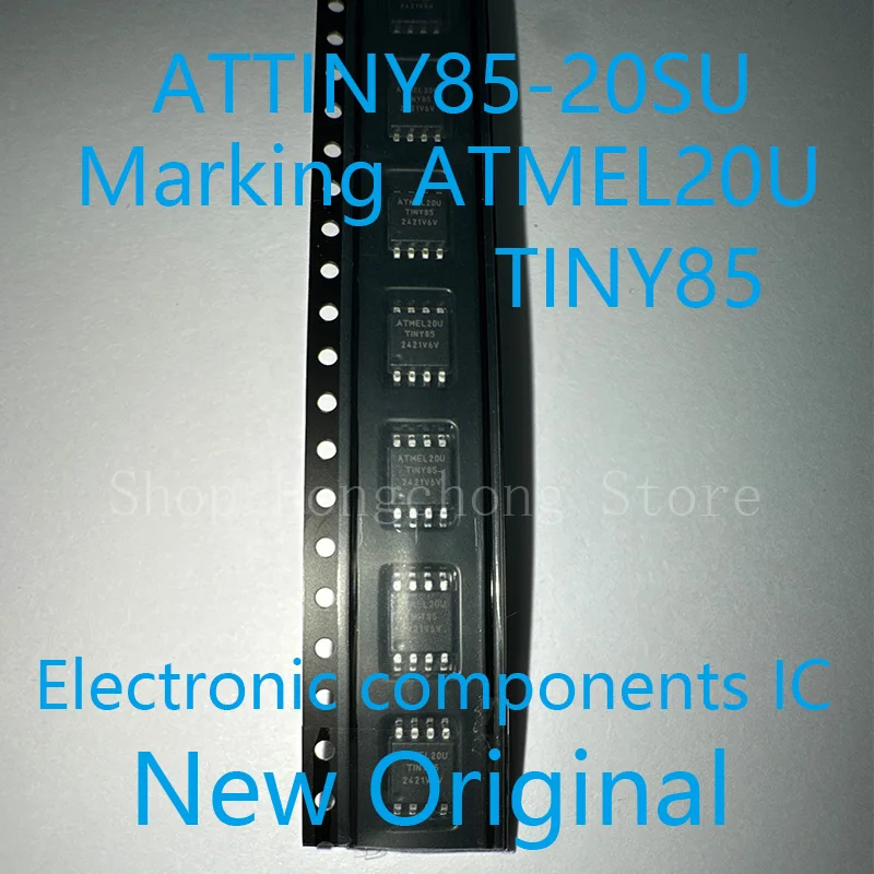 

Новый оригинальный ATTINY85-20SU ATTINY85 ATTINY85-20 ATMEL20U МАРКИРОВКА MCU 8-битный AVR RISC 8 КБ Flash 3,3 В/5 В 8-контактный SOIC чип IC 10 шт.