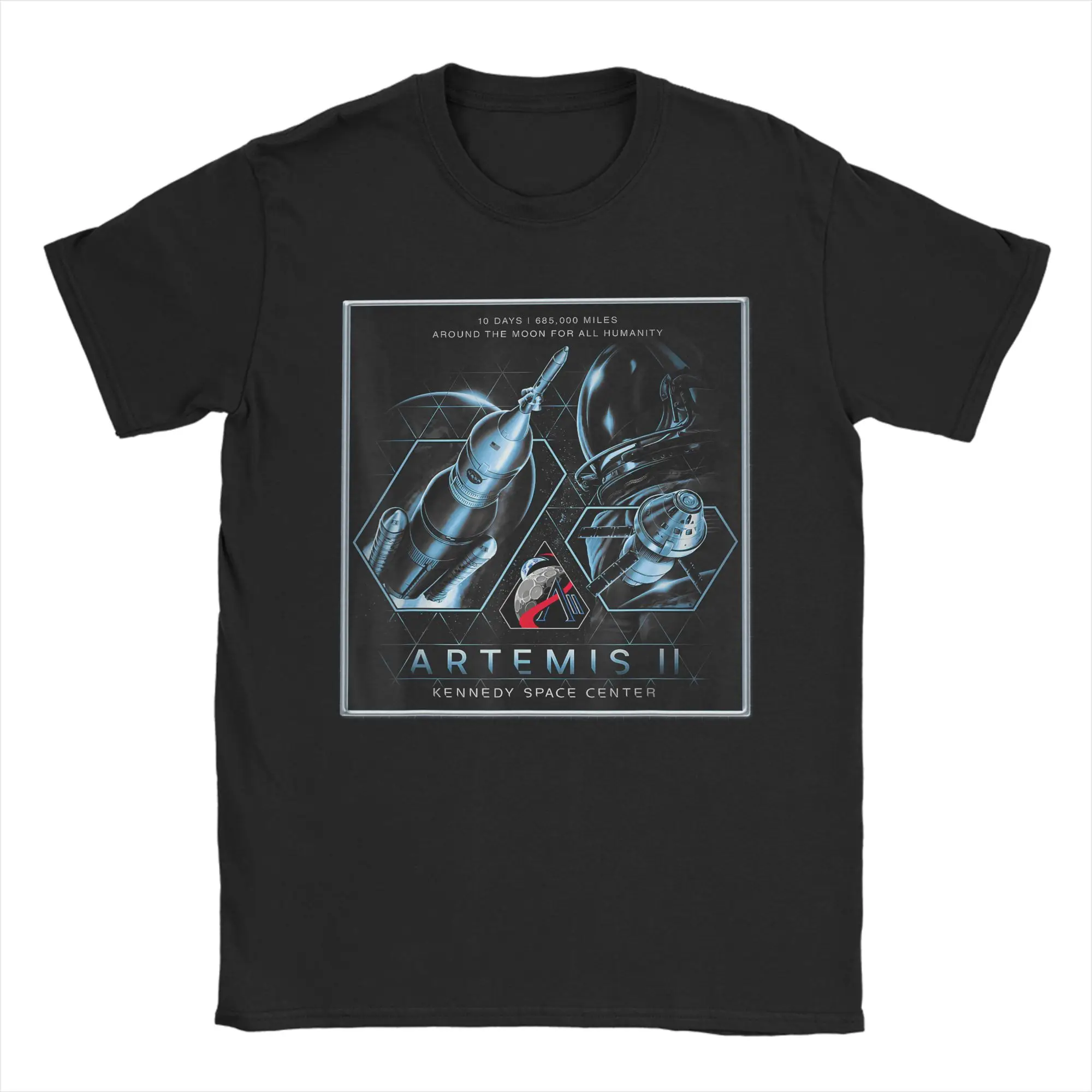 Artemis II Moon Mission SLS Orion T Shirt Summer  Y2K Funny T Shirts Cotton Hip Hop Tee Shirt For Man Casual Clothes