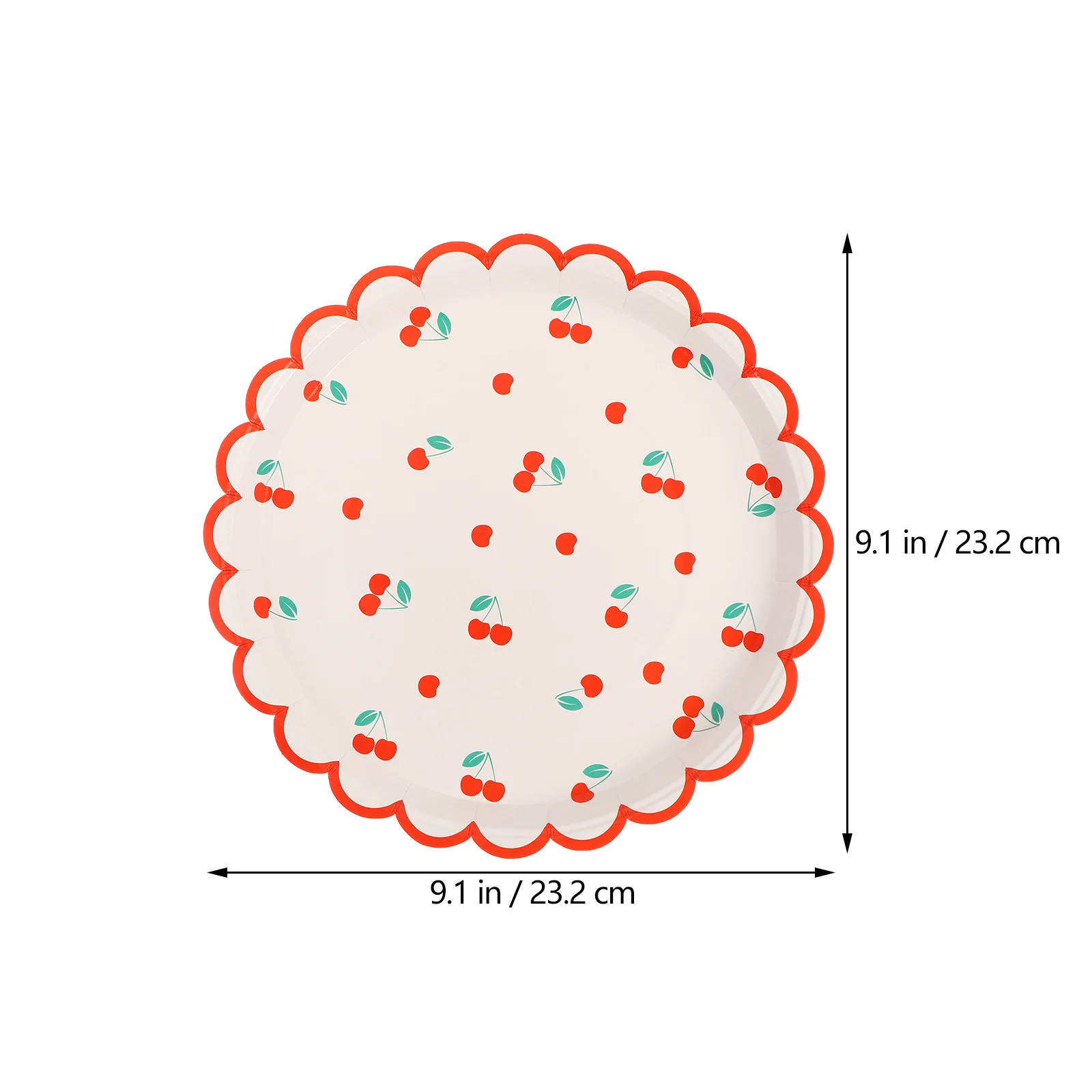 

1Set Cherry Paper Plates Set Fruit Pattern Disposable Dinnerware for Party Premium Eco-Friendly Paper Tableware Set