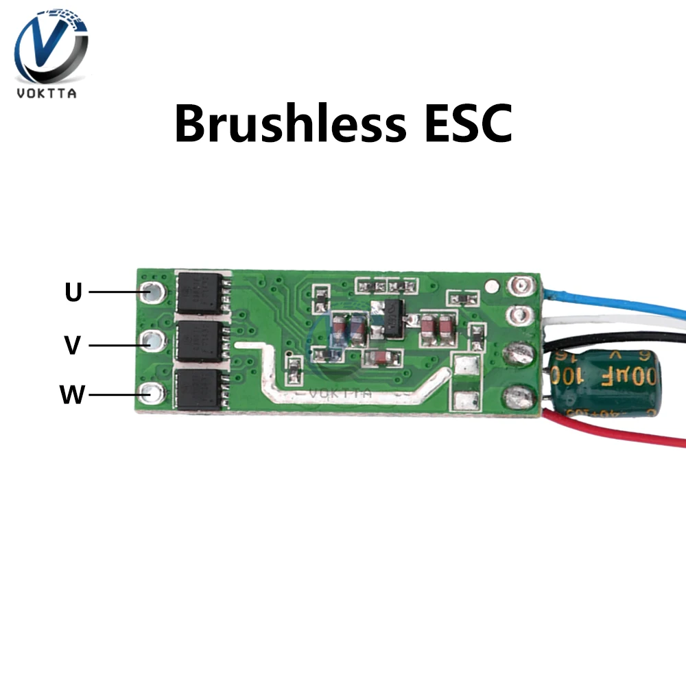 Controlador de velocidad de Motor DC6V, Mini Placa de accionamiento de Motor sin escobillas 2S 7A-15A, modelo de avión, módulo de interruptor