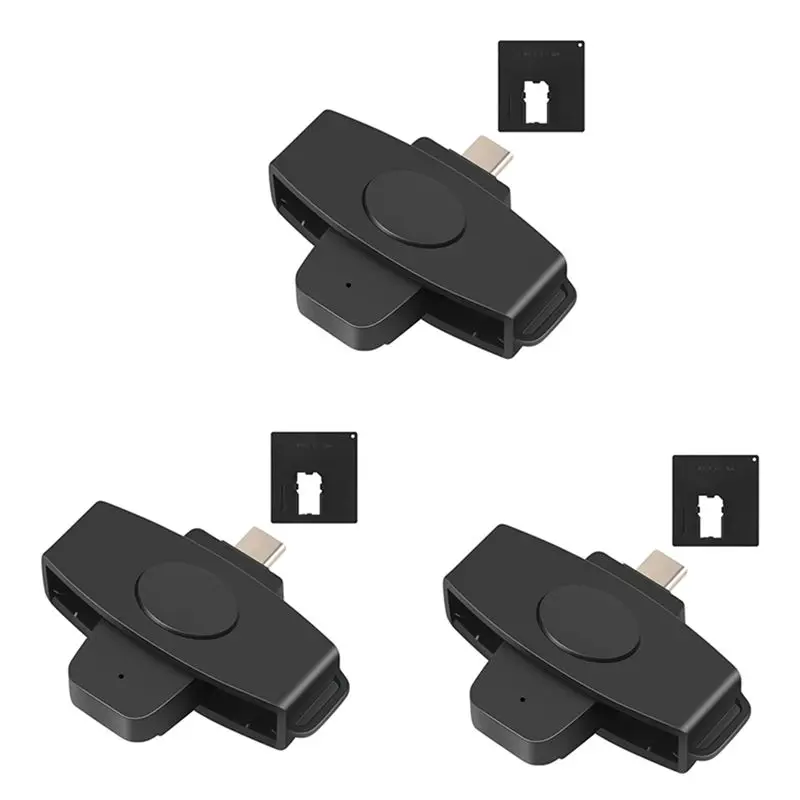 LXYB18B CSCR3 Type-C Smart CAC Card Reader Bank Tax Declaration SIM Card/IC Card ID Card Reader