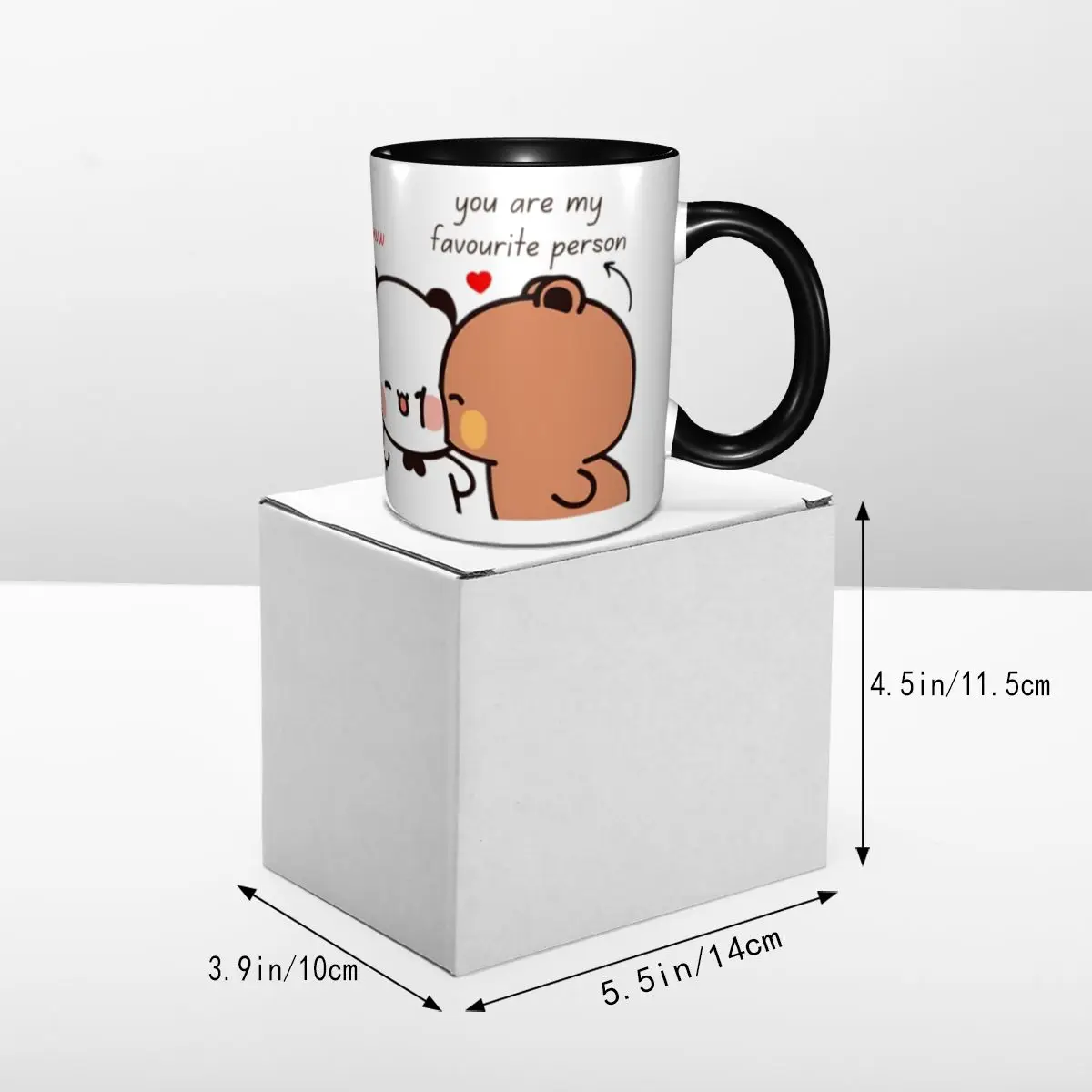 لتقوم بها بنفسك أنت الوحيد الذي أريده من جانبي BuBu DuDu أكواب السيراميك مخصصة فناجين القهوة الخوخ وغوما هدية إبداعية #5