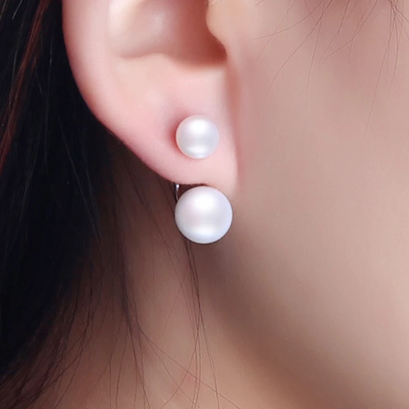 YWYC 925 Sterling Silver U Shape Stud Earrings for Women Natural Freshwater Pearl Earrings Jewlery Gift 2025 Newest