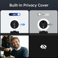 Cámara web 4k con anillo de luz y micrófono, enfoque automático de 1080p 30fps para transmisión en vivo de PC, portátil, transmisión de videollamadas y conferencias
