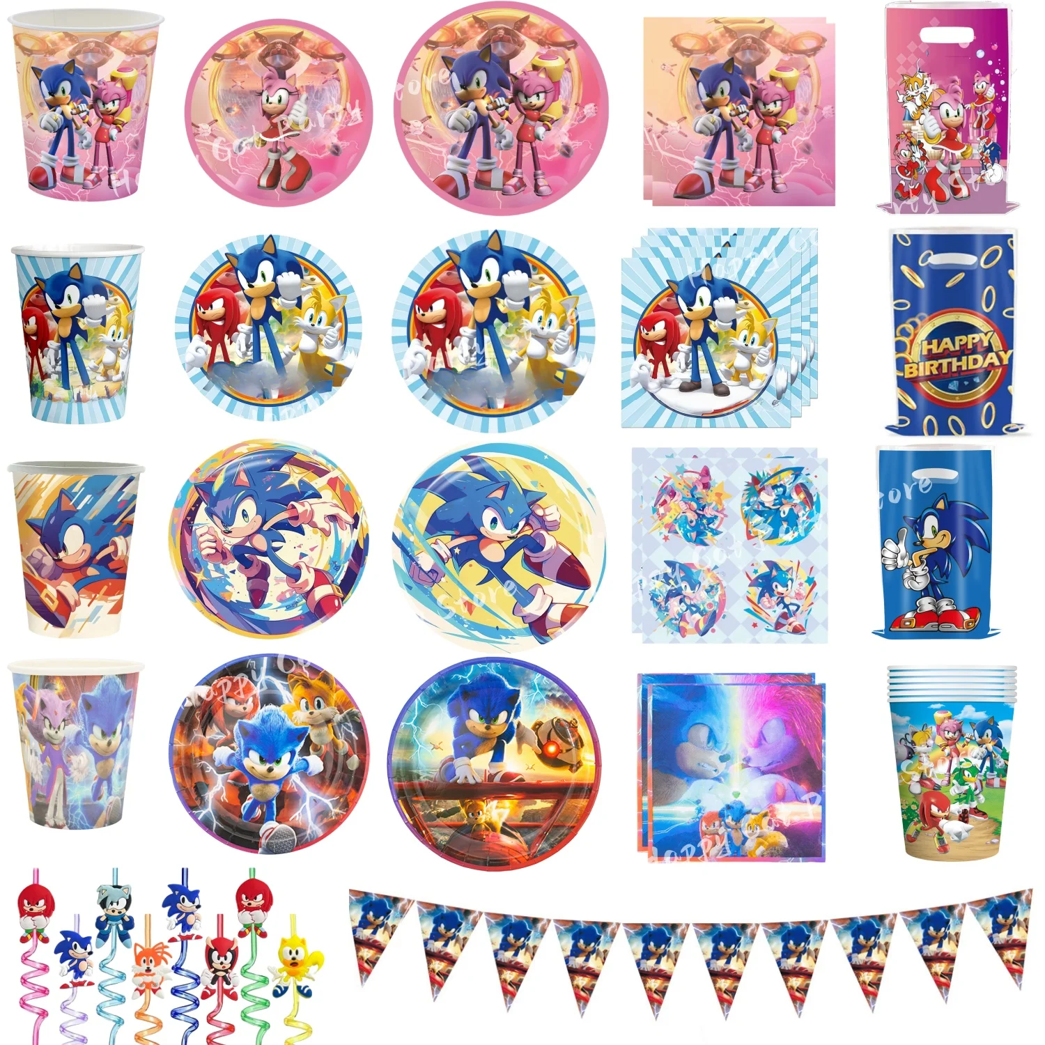 

Cartoon Hedgehog Birthday Party Decor Disposable Tableware Tablecloth Plate Cup Birthday Gift Bag Baby Shower kids Party Favors