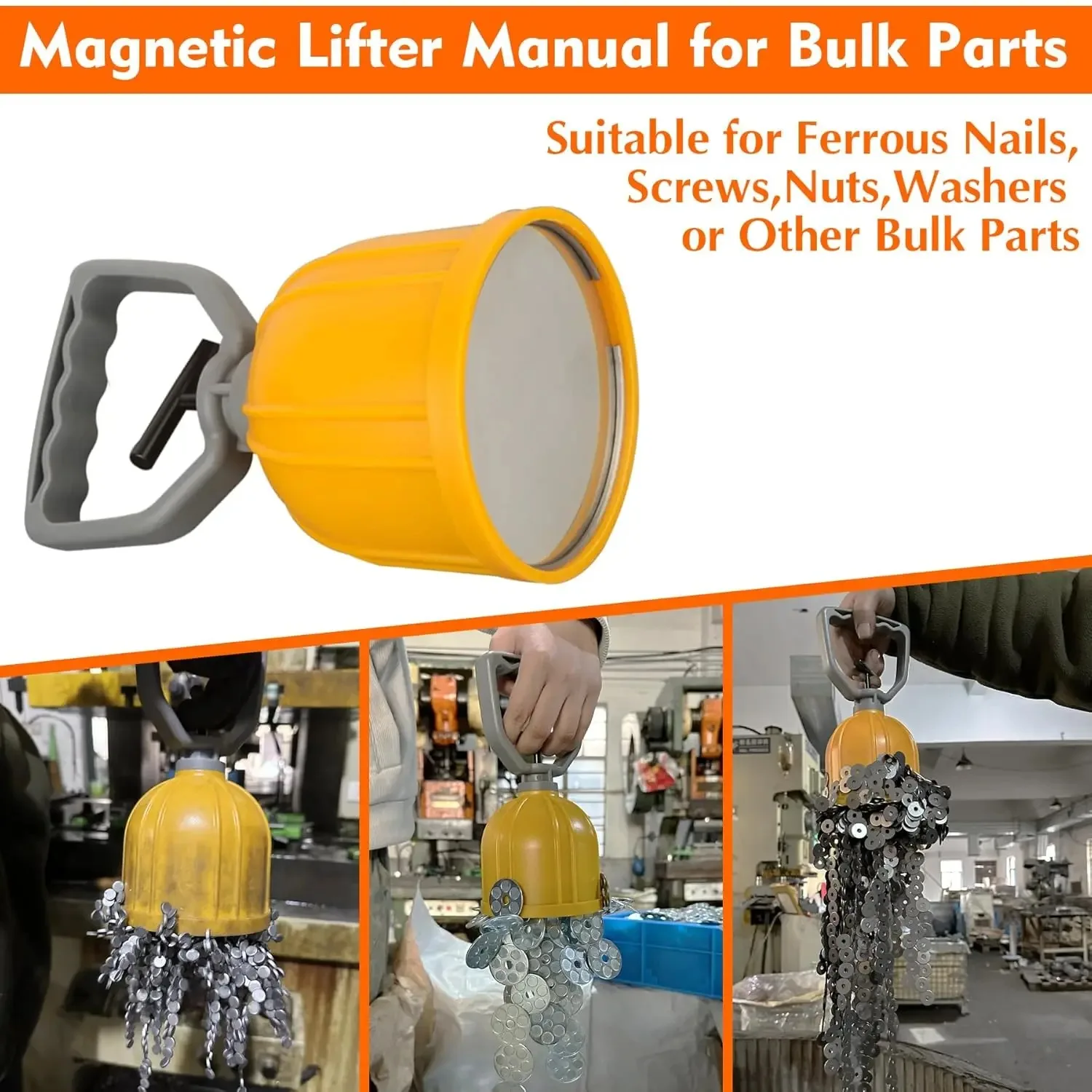 Magnetic Bulk Parts Quick Release MagneticTransfer Pickup Tool Manual Lifter Material Handling Magnet Pickup Magnetic Sweeper