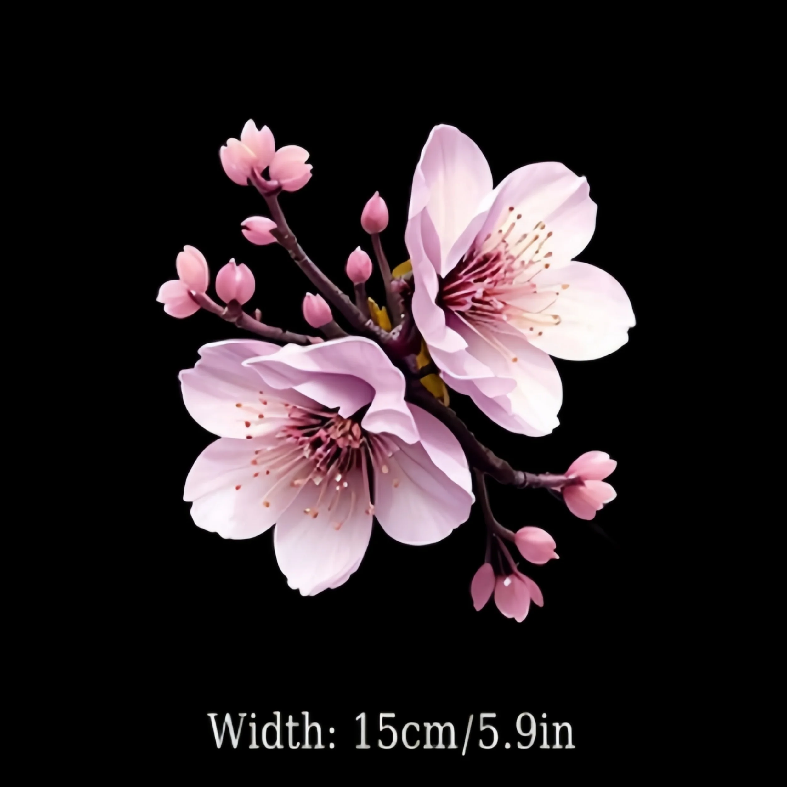 1Pc Cherry Blossom Vinyl Sticker, Waterproof UV‑Resistant Decal For Car Exterior Decor