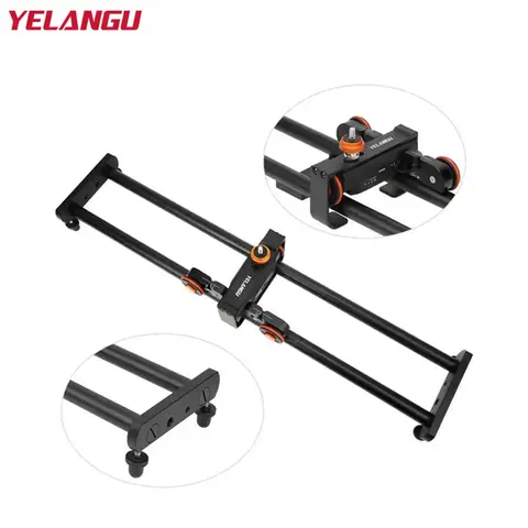 YELANGU 60cm Camera Video Track Dolly Rail + L4X Motorized Electric Track Slider Video Dolly for Smartphone SLR Camera HOT Korea