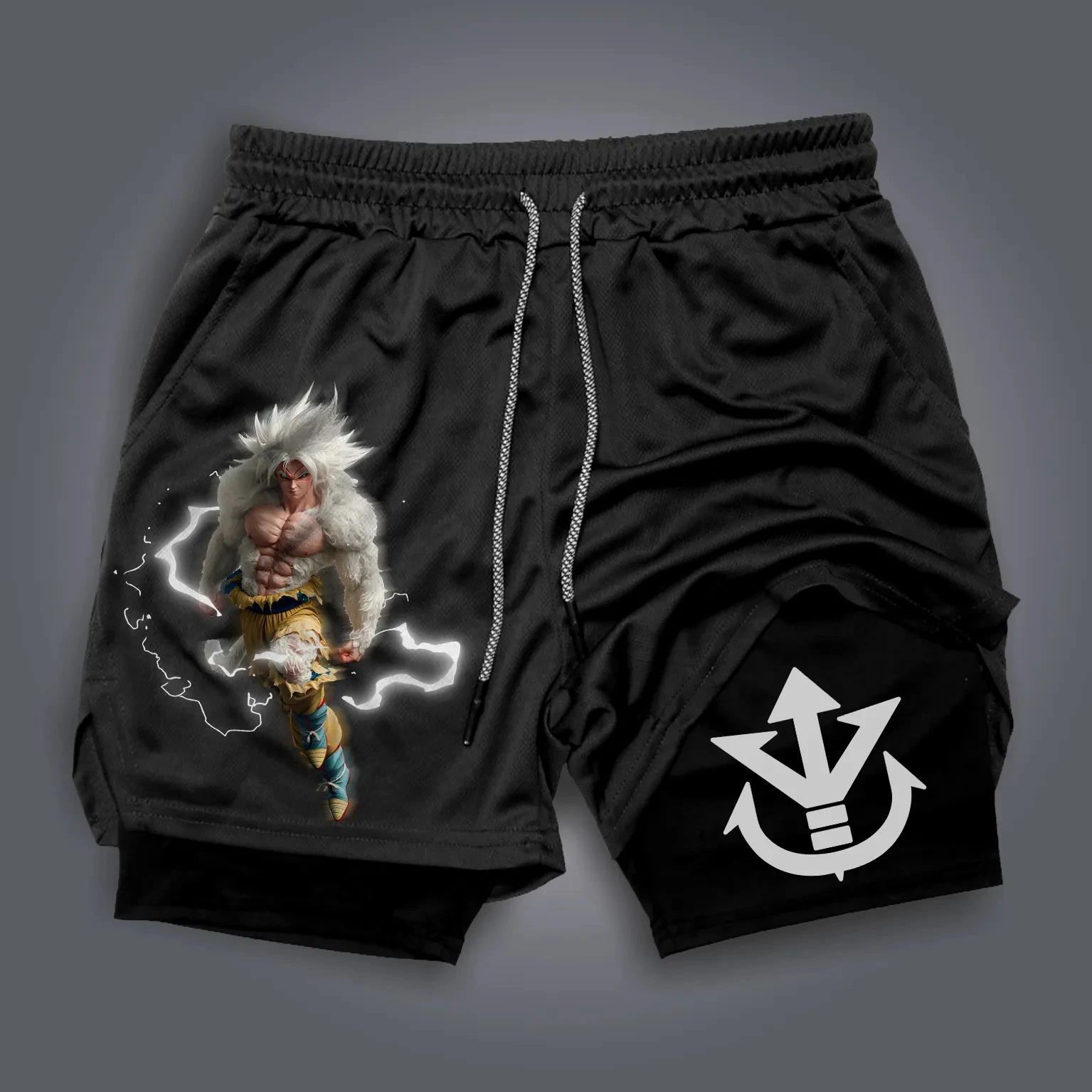 Dragon Ball Peripheral Printed Double Shorts Majin Buu GOKU American Sports Comfortable Summer Men's Loose Breathable Pants