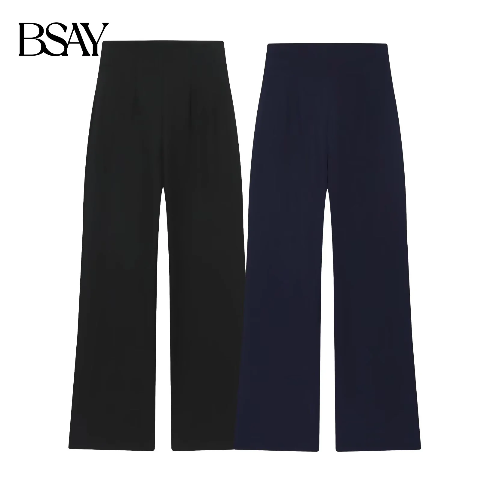 BSAY 2025 Autumn Women Wide Leg Pants Vintage Loose Patchwork Drawstring Bow Female Elegant Street Trousers Clothing